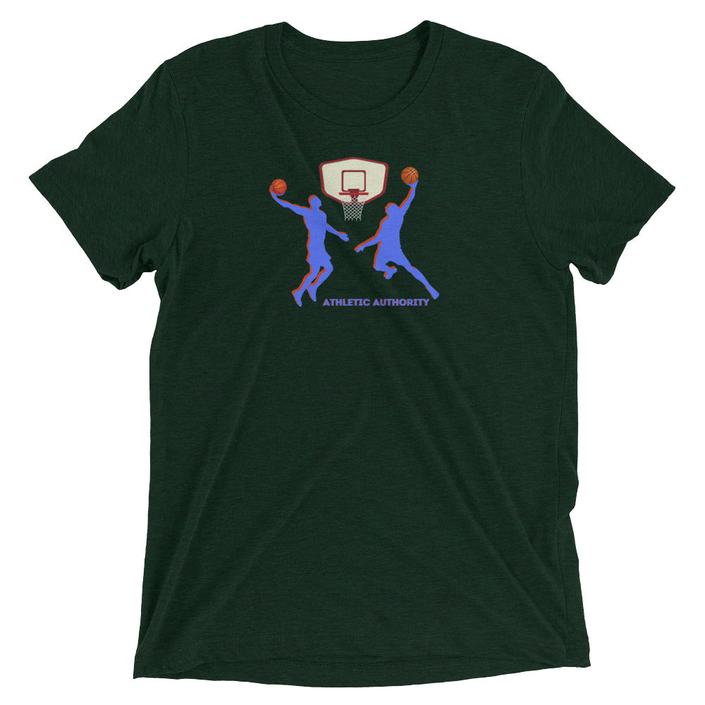 Athletic Authority "Basketball Double Dunk" Unisex Tri-Blend Short sleeve t-shirt