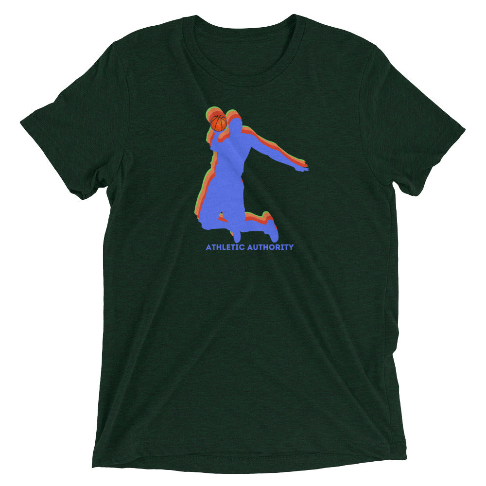 Athletic Authority "Basketball3 D" Unisex Tri-Blend Short sleeve t-shirt