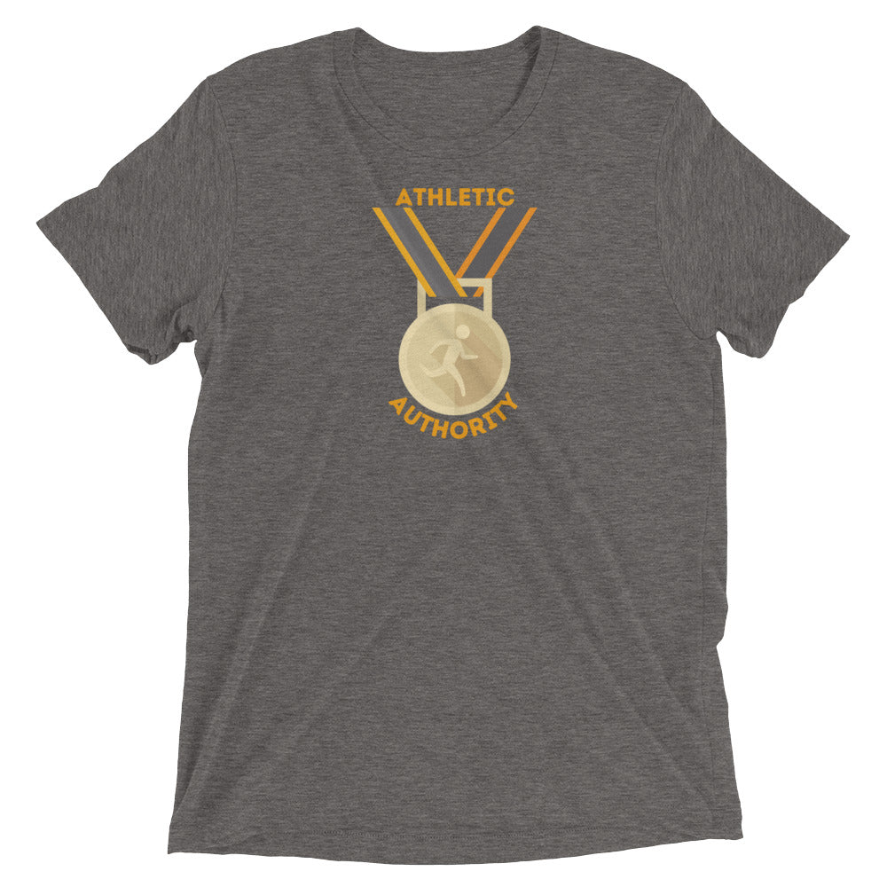 Athletic Authority  "Gold Medal Ribbon" Unisex Tri-Blend Short sleeve t-shirt