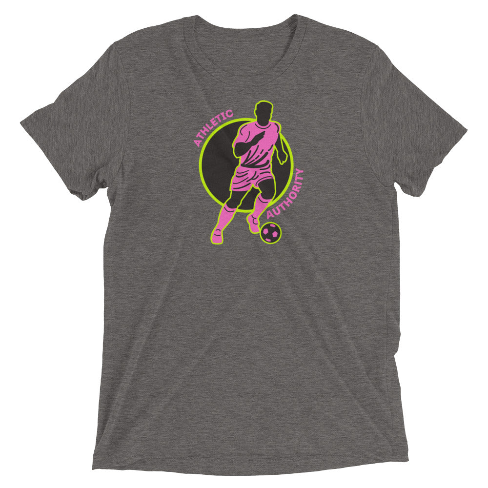 Athletic Authority " Soccer Pink" Unisex Tri-Blend Short sleeve t-shirt