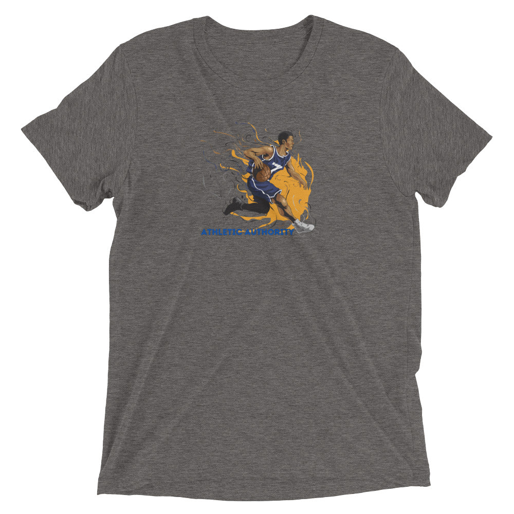 Athletic Authority "Basketball Flame" Unisex Tri-Blend Short sleeve t-shirt