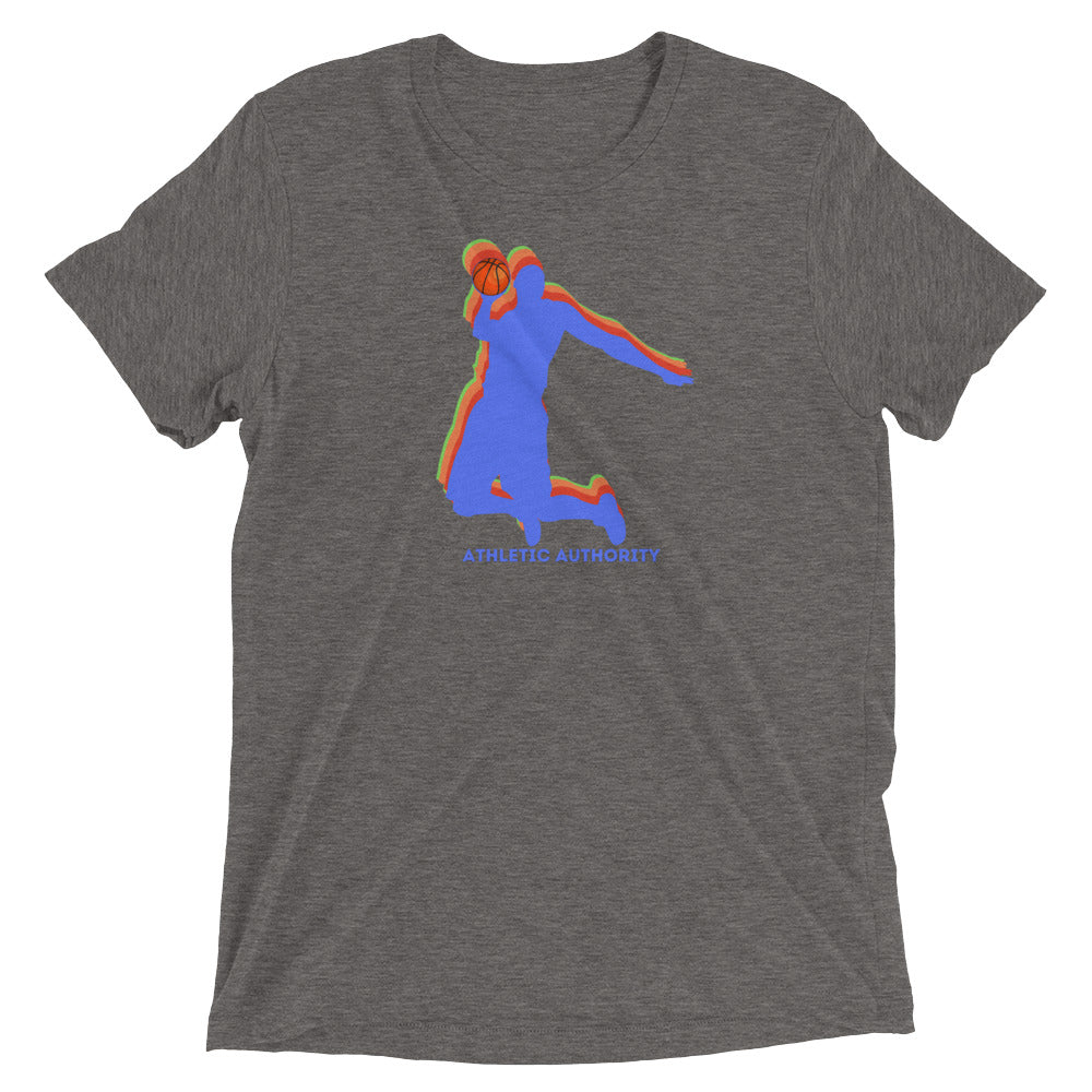 Athletic Authority "Basketball3 D" Unisex Tri-Blend Short sleeve t-shirt