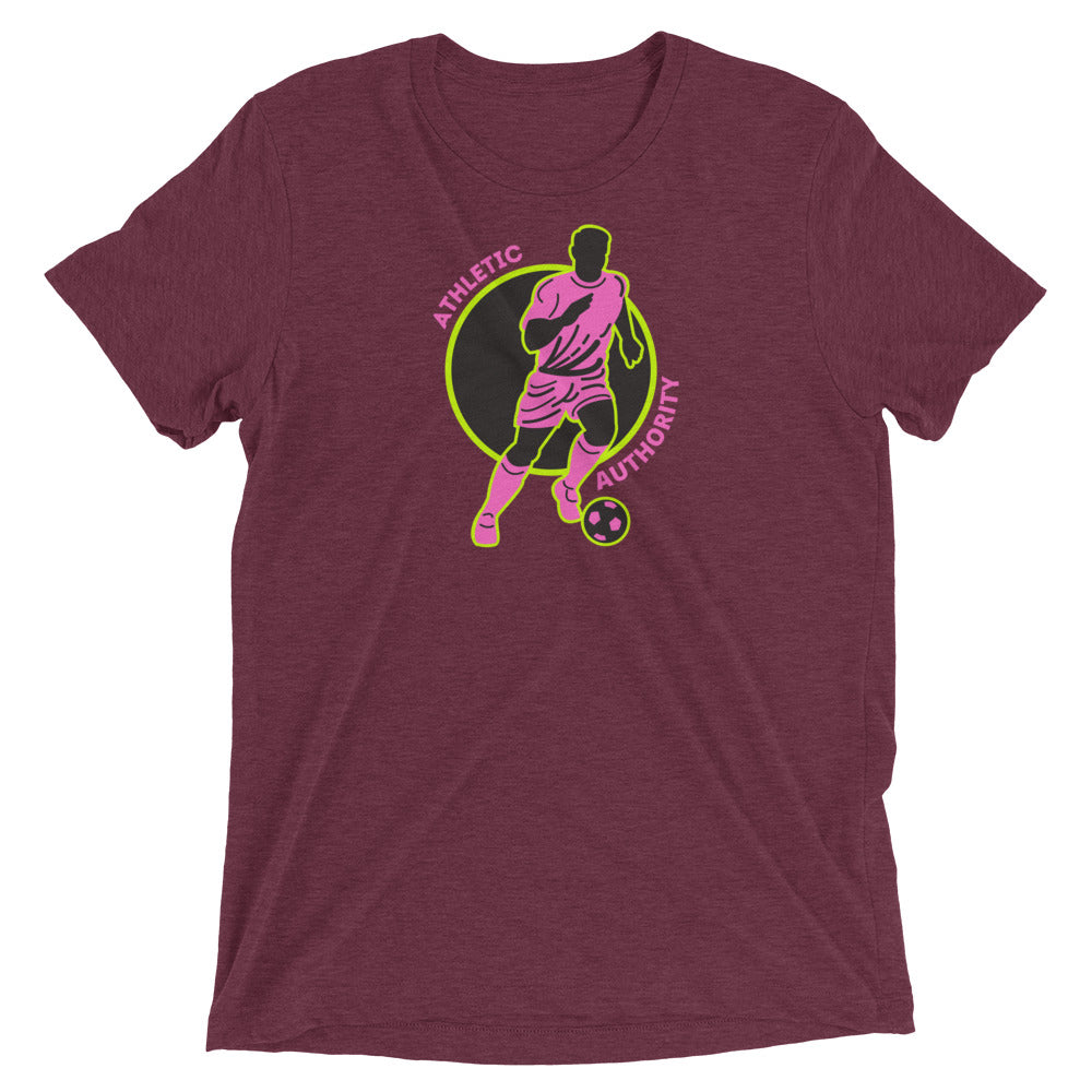 Athletic Authority " Soccer Pink" Unisex Tri-Blend Short sleeve t-shirt