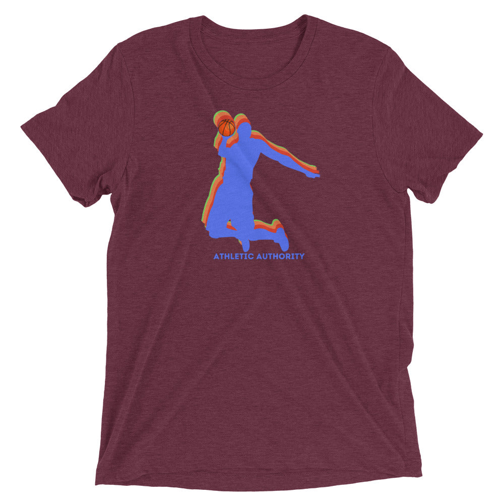 Athletic Authority "Basketball3 D" Unisex Tri-Blend Short sleeve t-shirt
