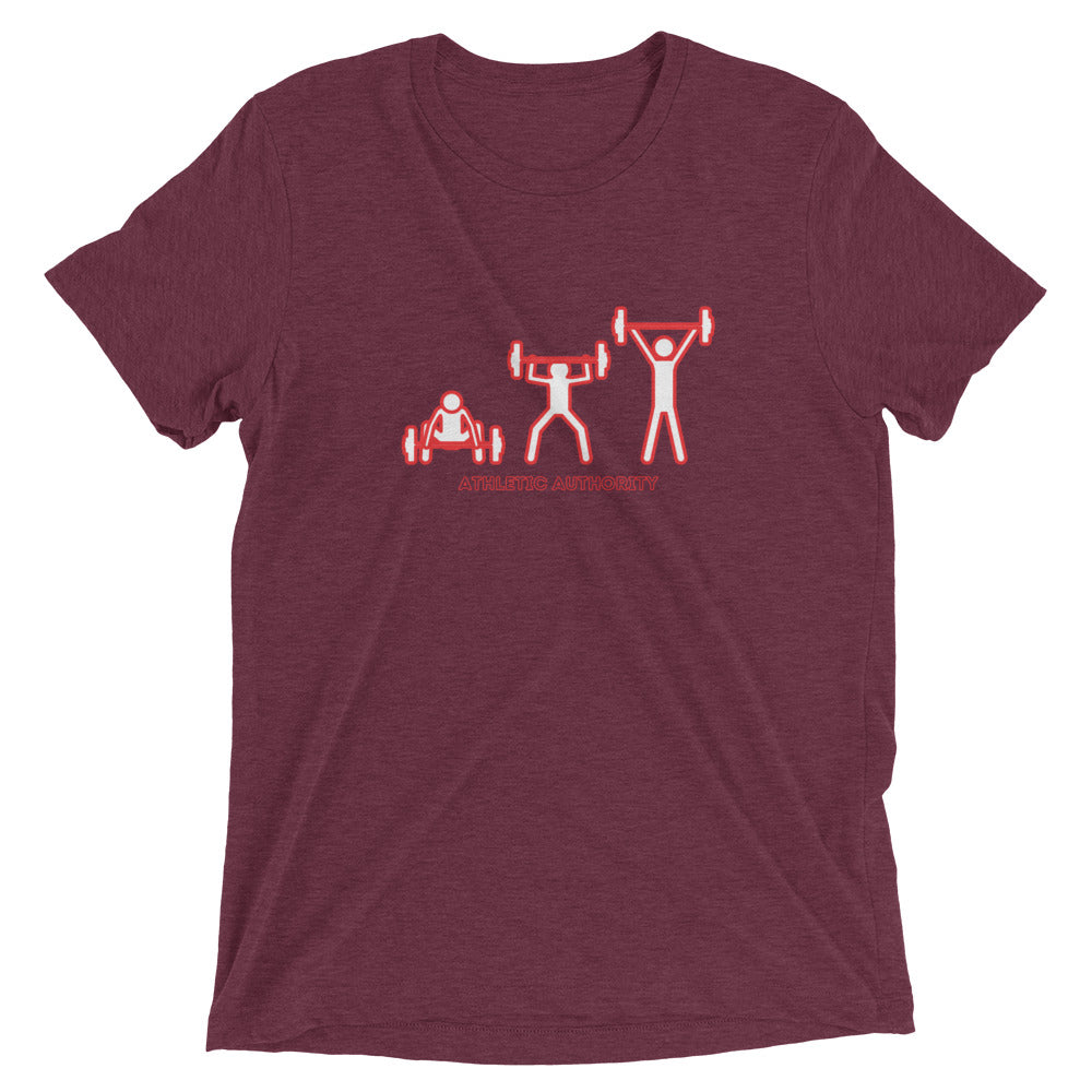 Athletic Authority "Clean & Jerk" Unisex Tri-Blend Short sleeve t-shirt