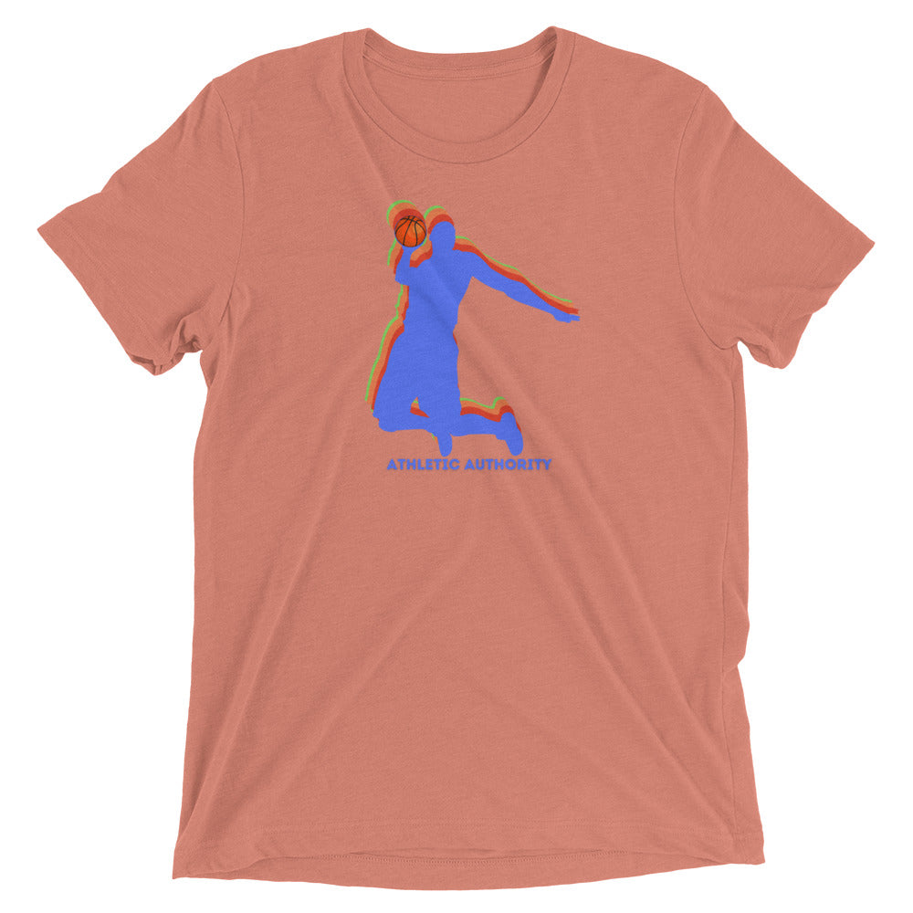 Athletic Authority "Basketball3 D" Unisex Tri-Blend Short sleeve t-shirt