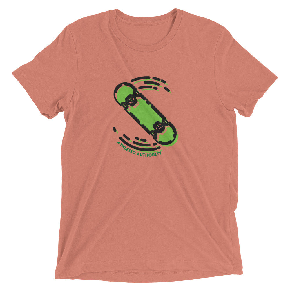 Athletic Authority "Skateboard Green" Unisex Tri-Blend Short sleeve t-shirt
