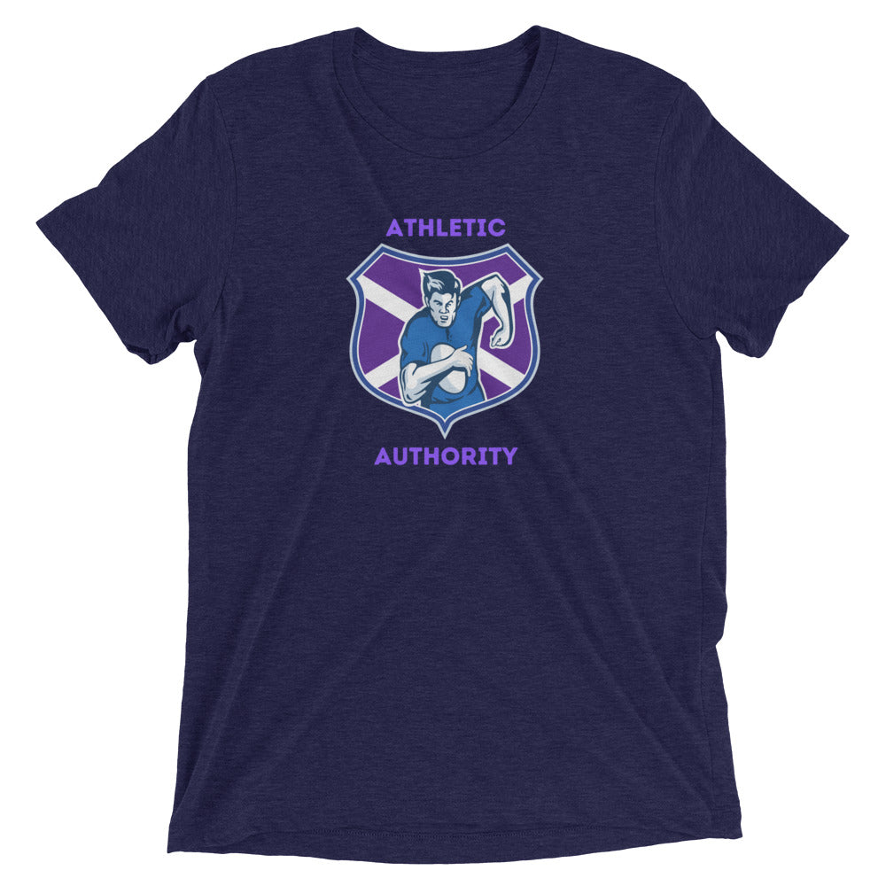 Athletic Authority  "Rugby Purple" Unisex Tri-Blend Short sleeve t-shirt