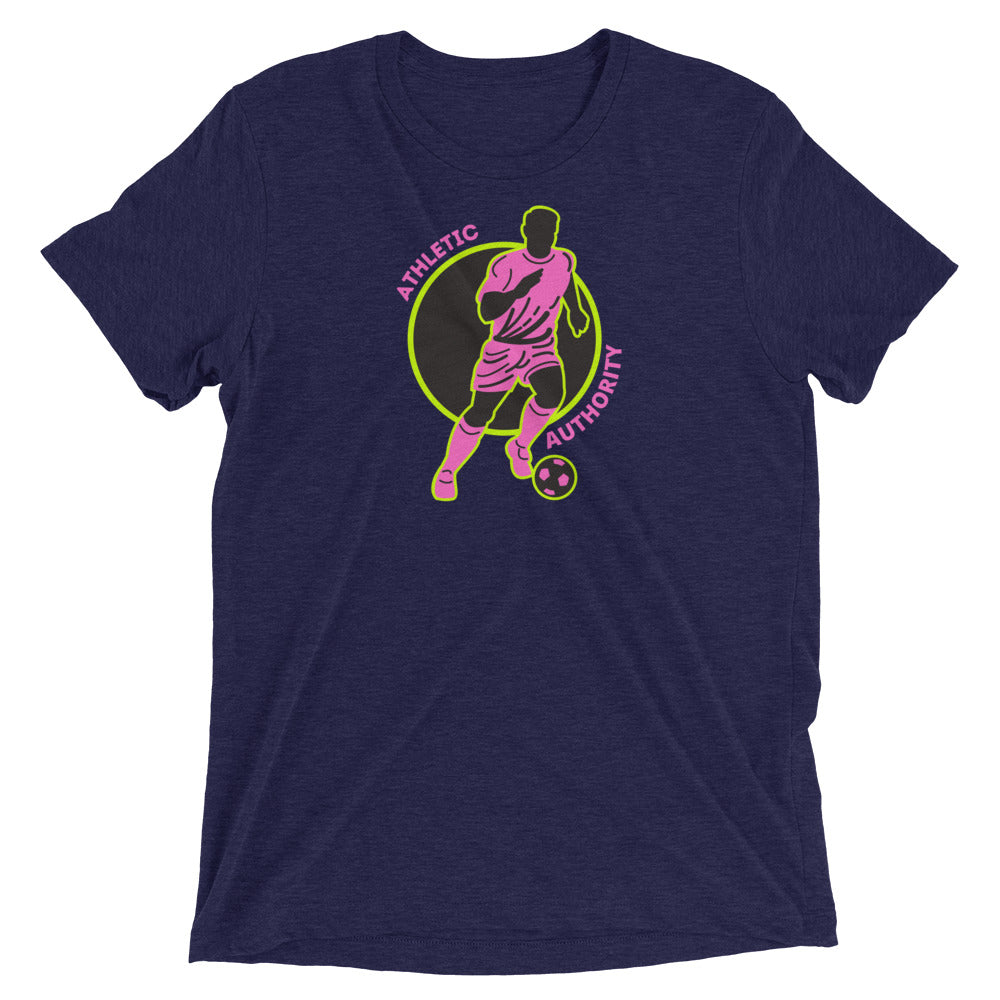 Athletic Authority " Soccer Pink" Unisex Tri-Blend Short sleeve t-shirt
