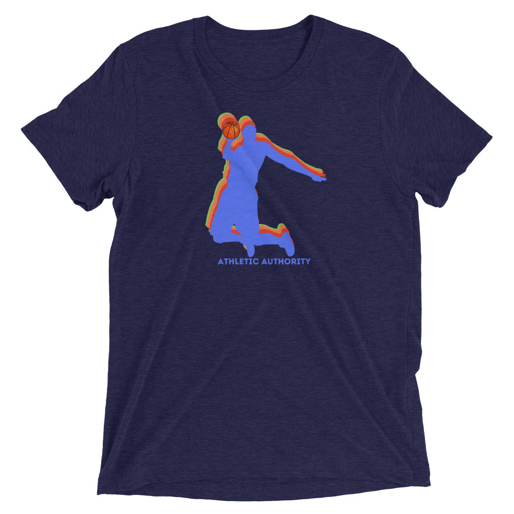 Athletic Authority "Basketball3 D" Unisex Tri-Blend Short sleeve t-shirt