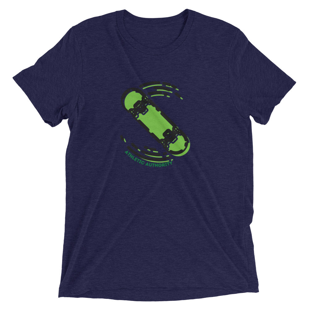 Athletic Authority "Skateboard Green" Unisex Tri-Blend Short sleeve t-shirt