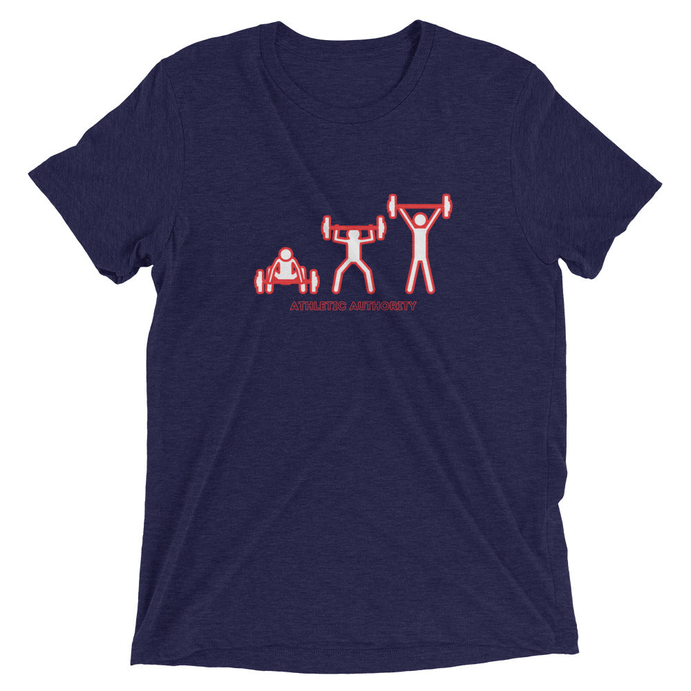 Athletic Authority "Clean & Jerk" Unisex Tri-Blend Short sleeve t-shirt