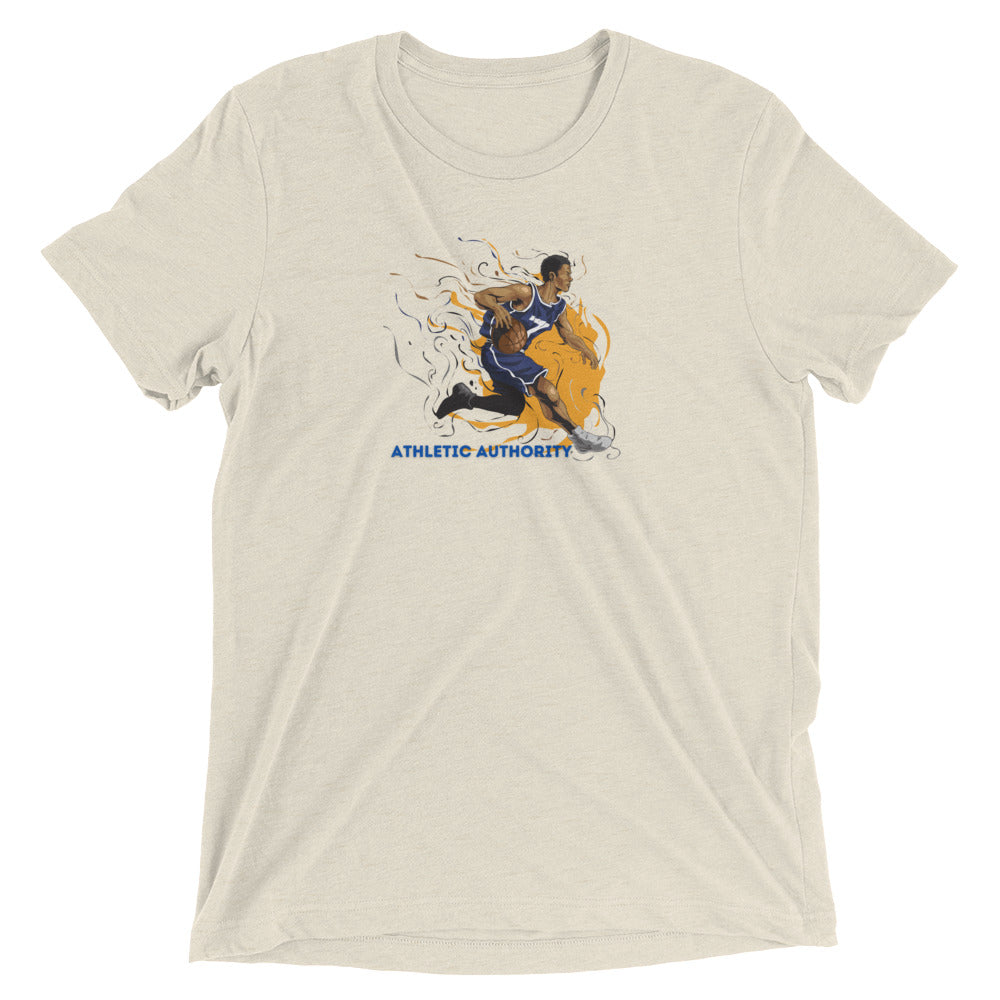 Athletic Authority "Basketball Flame" Unisex Tri-Blend Short sleeve t-shirt