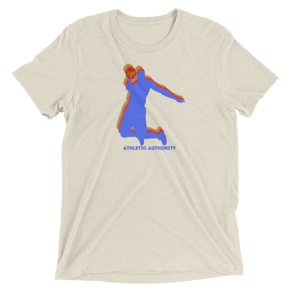 Athletic Authority "Basketball3 D" Unisex Tri-Blend Short sleeve t-shirt