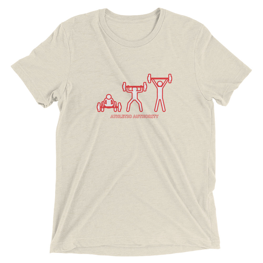 Athletic Authority "Clean & Jerk" Unisex Tri-Blend Short sleeve t-shirt