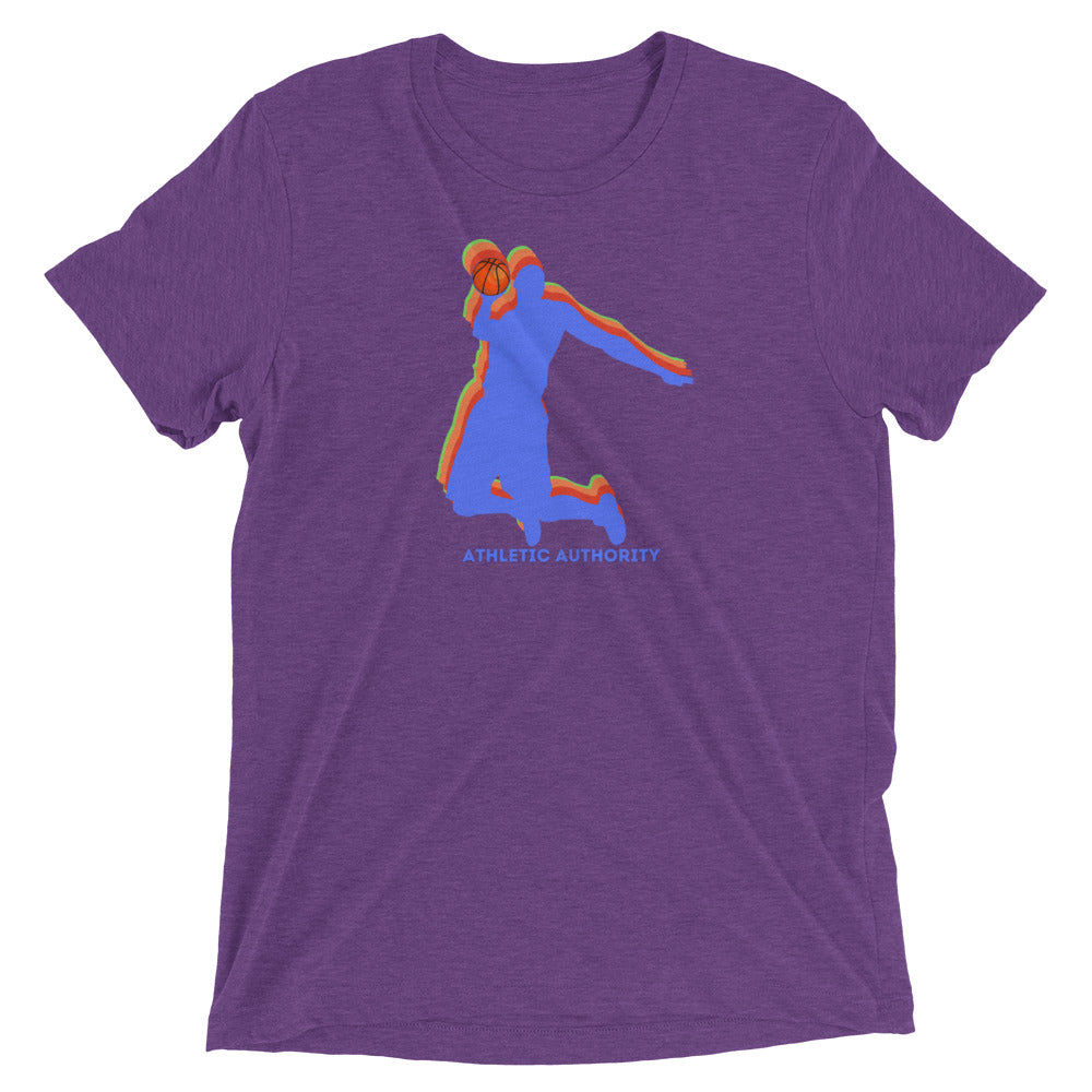 Athletic Authority "Basketball3 D" Unisex Tri-Blend Short sleeve t-shirt