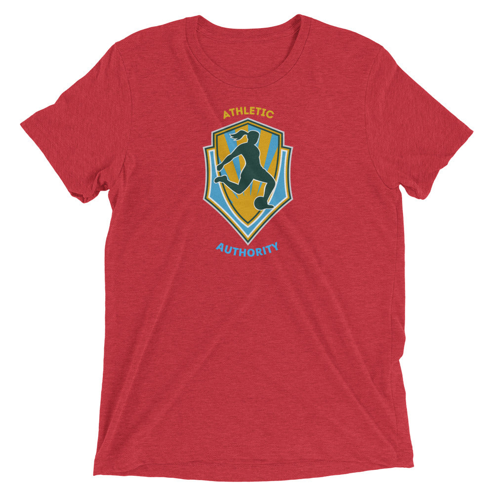 Athletic Authority "  Soccer Women" Unisex Tri-Blend Short sleeve t-shirt