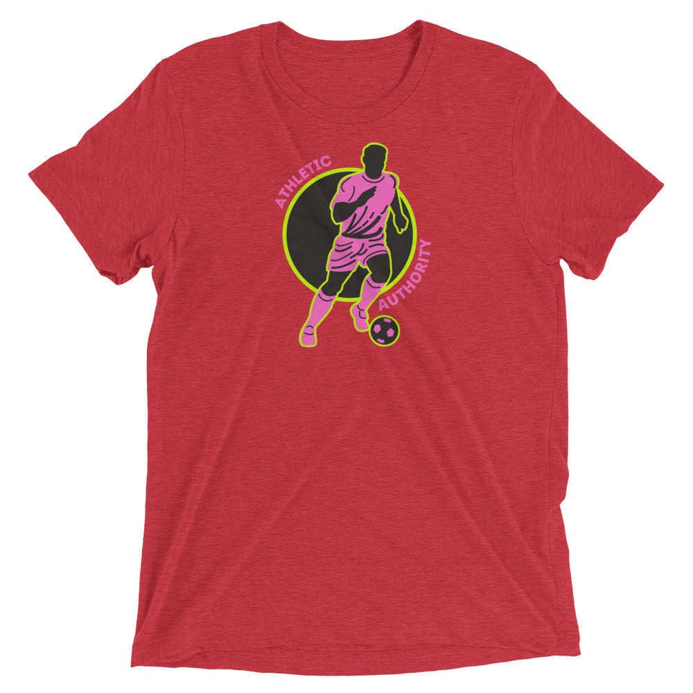 Athletic Authority " Soccer Pink" Unisex Tri-Blend Short sleeve t-shirt