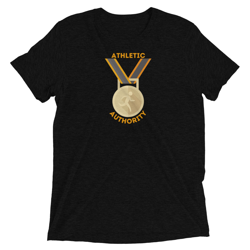 Athletic Authority  "Gold Medal Ribbon" Unisex Tri-Blend Short sleeve t-shirt