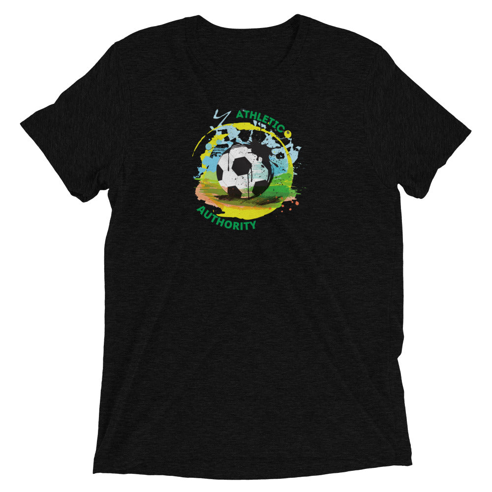 Athletic Authority"  Soccer Paint" Unisex Tri-Blend Short sleeve t-shirt