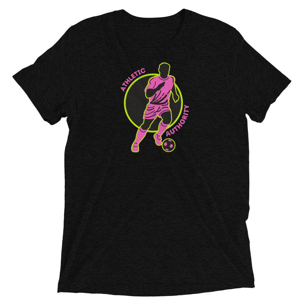 Athletic Authority " Soccer Pink" Unisex Tri-Blend Short sleeve t-shirt