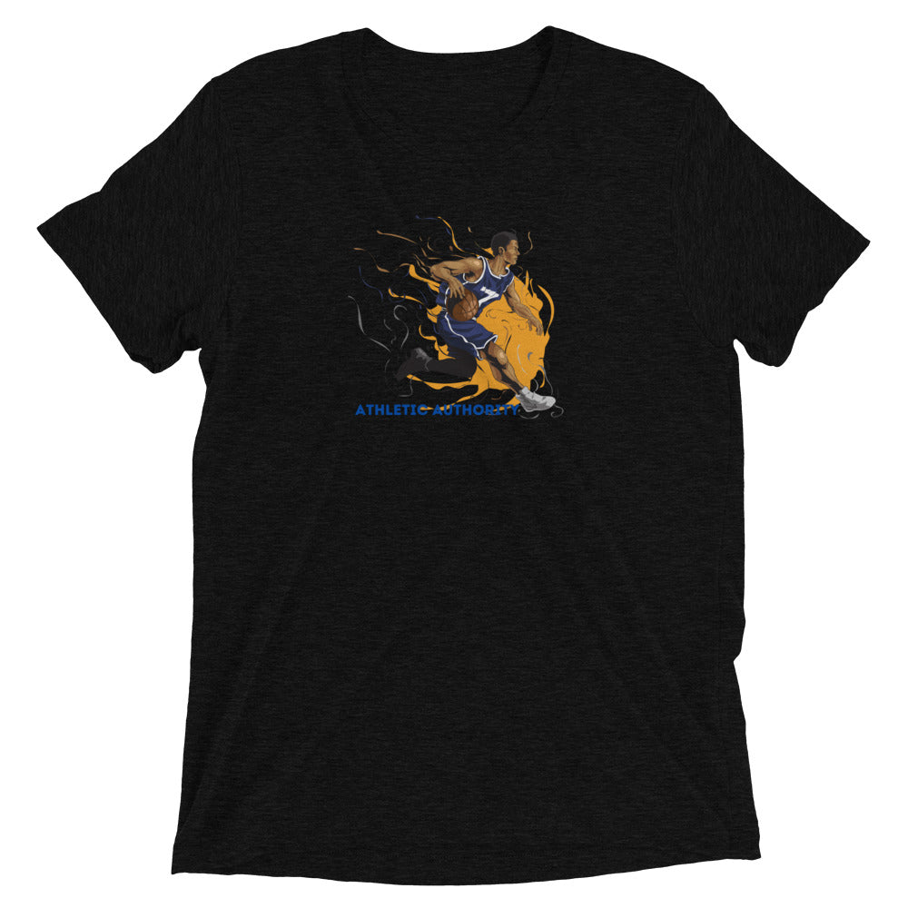 Athletic Authority "Basketball Flame" Unisex Tri-Blend Short sleeve t-shirt