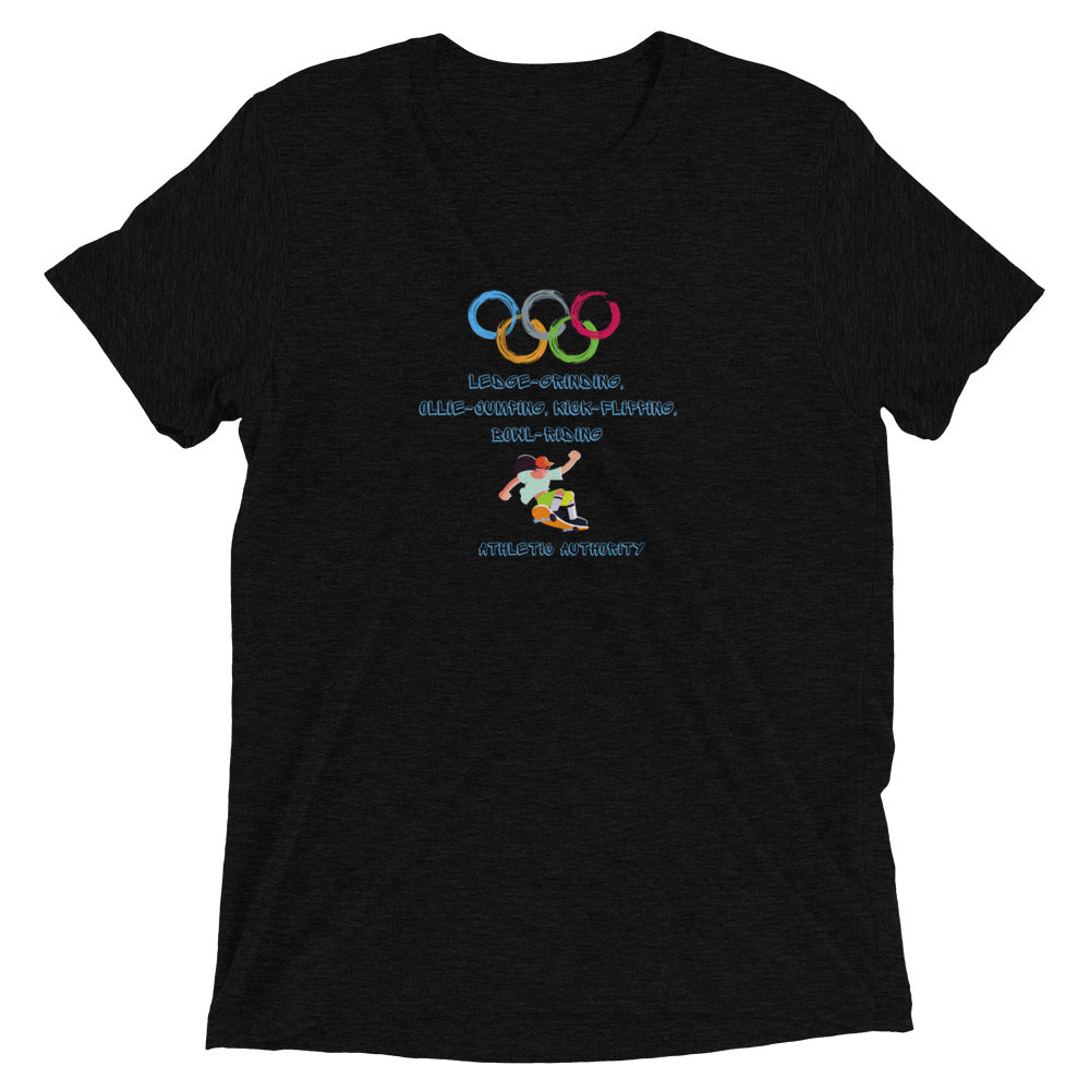 Athletic Authority "Skateboard Olympic" Unisex Tri-Blend Short sleeve t-shirt