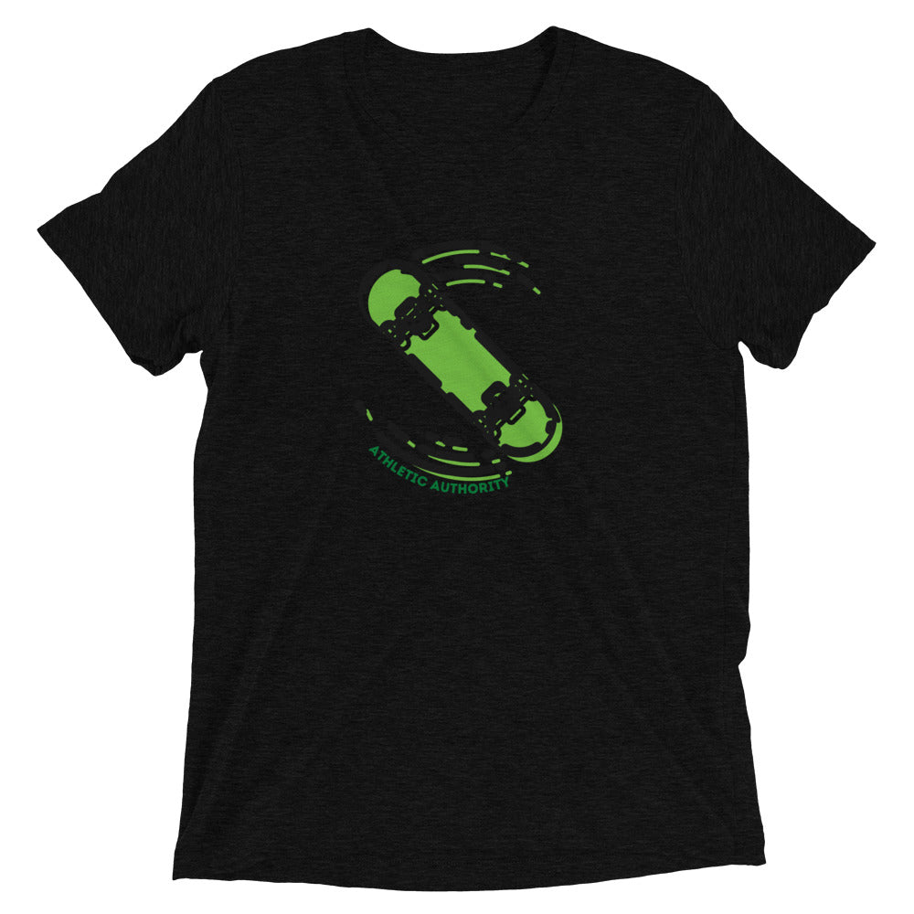 Athletic Authority "Skateboard Green" Unisex Tri-Blend Short sleeve t-shirt