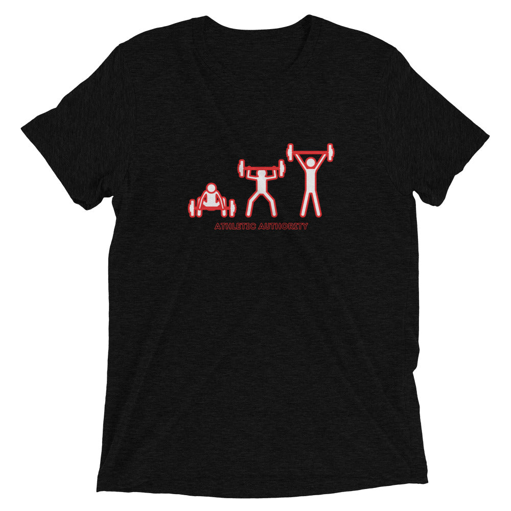 Athletic Authority "Clean & Jerk" Unisex Tri-Blend Short sleeve t-shirt