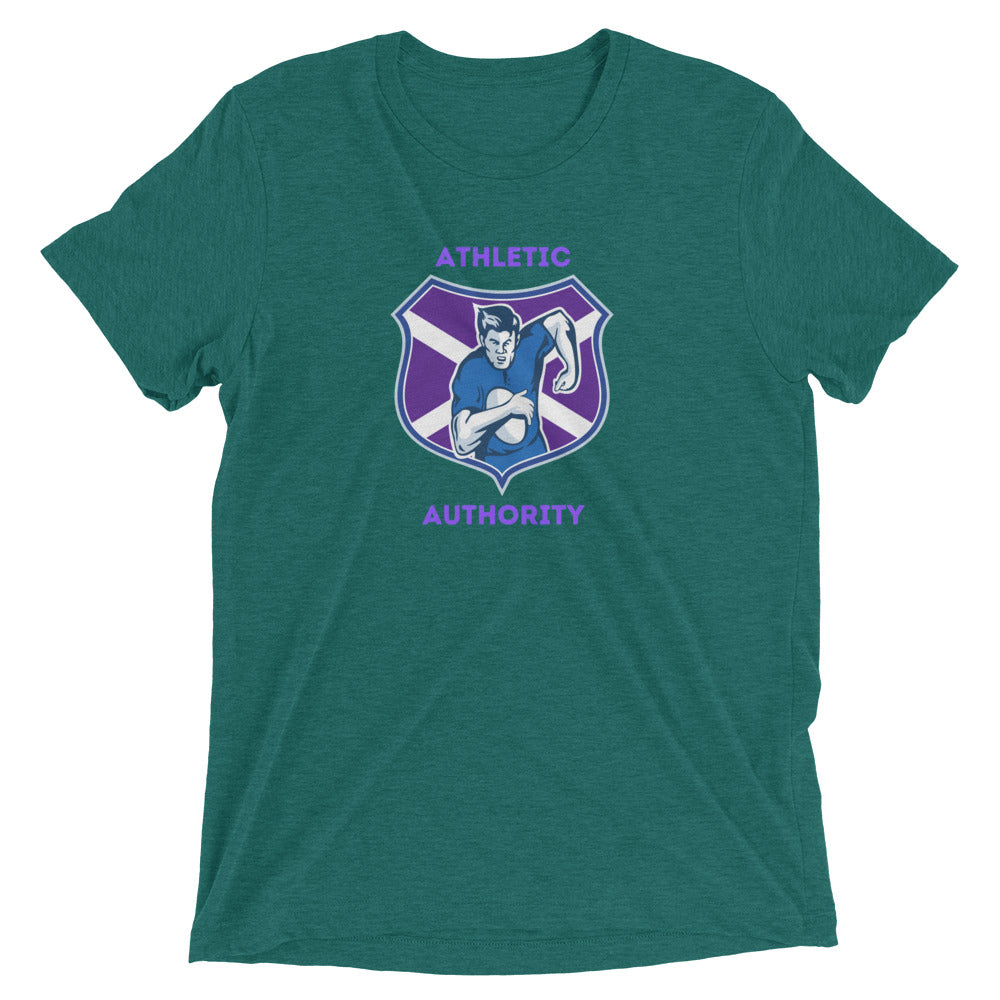 Athletic Authority  "Rugby Purple" Unisex Tri-Blend Short sleeve t-shirt