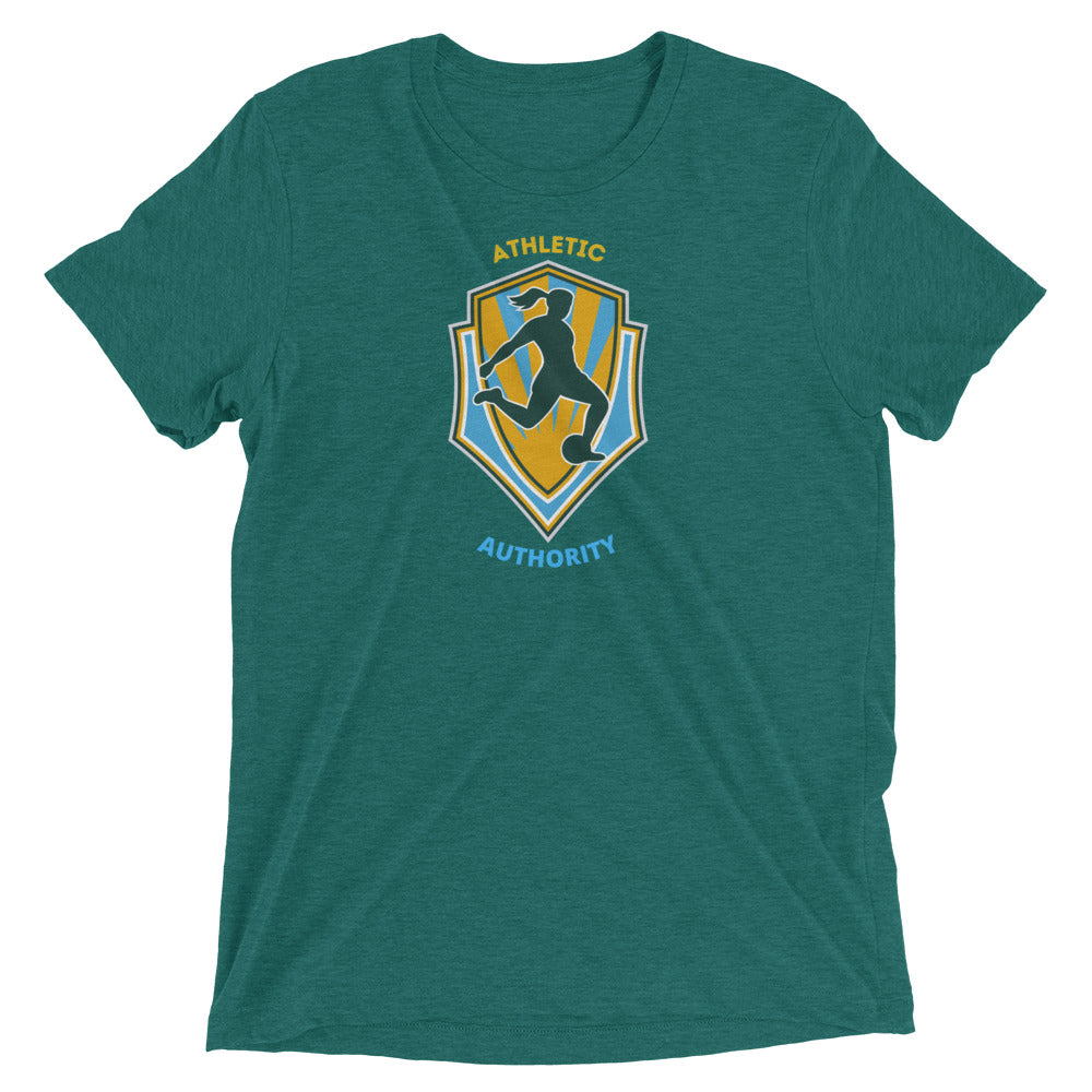 Athletic Authority "  Soccer Women" Unisex Tri-Blend Short sleeve t-shirt