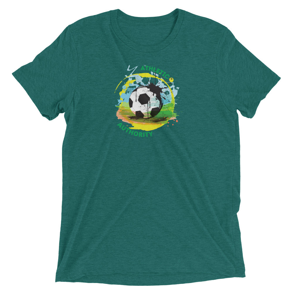 Athletic Authority"  Soccer Paint" Unisex Tri-Blend Short sleeve t-shirt
