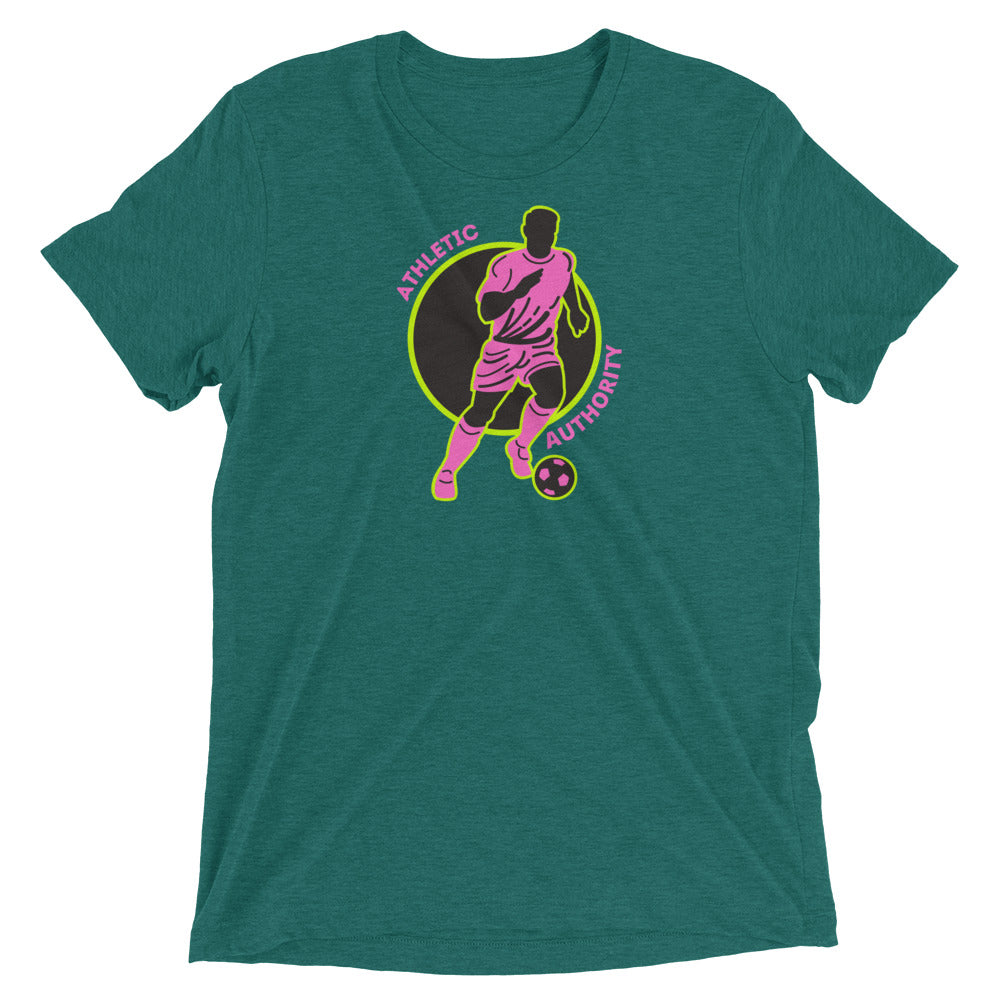 Athletic Authority " Soccer Pink" Unisex Tri-Blend Short sleeve t-shirt