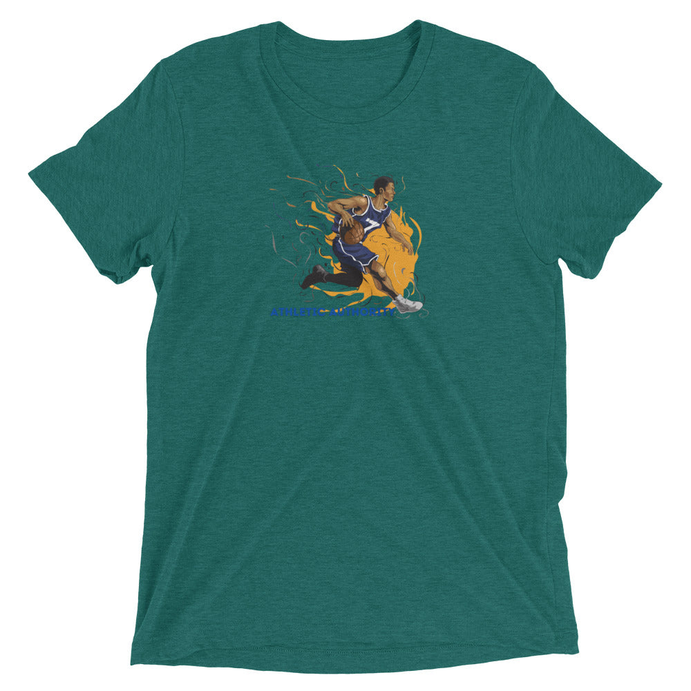 Athletic Authority "Basketball Flame" Unisex Tri-Blend Short sleeve t-shirt