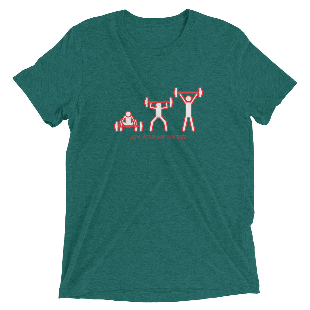 Athletic Authority "Clean & Jerk" Unisex Tri-Blend Short sleeve t-shirt