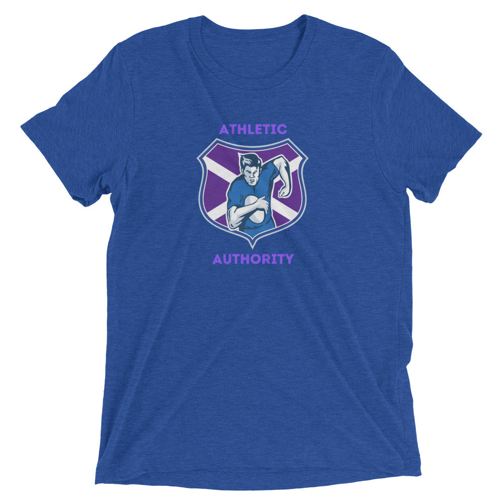 Athletic Authority  "Rugby Purple" Unisex Tri-Blend Short sleeve t-shirt