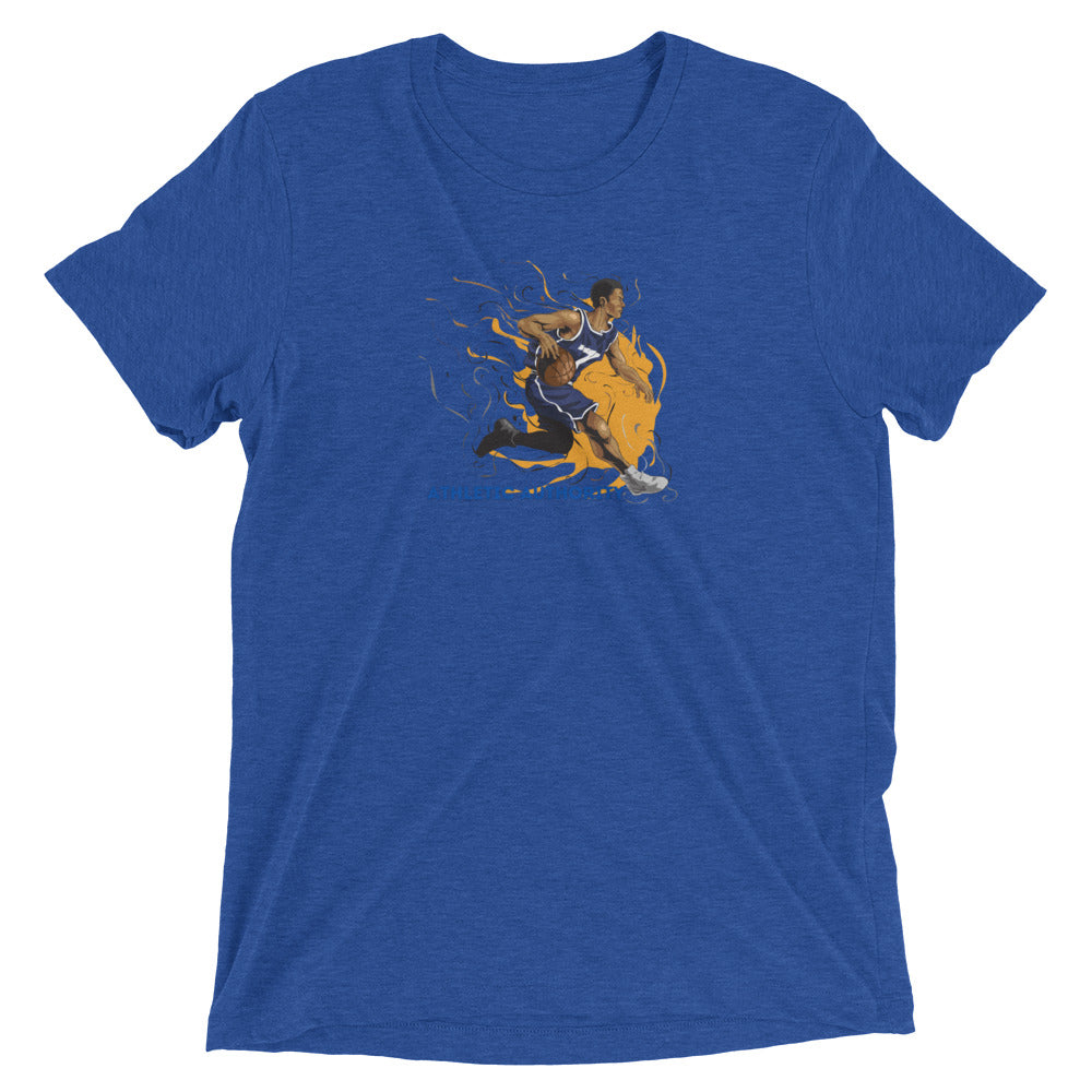 Athletic Authority "Basketball Flame" Unisex Tri-Blend Short sleeve t-shirt