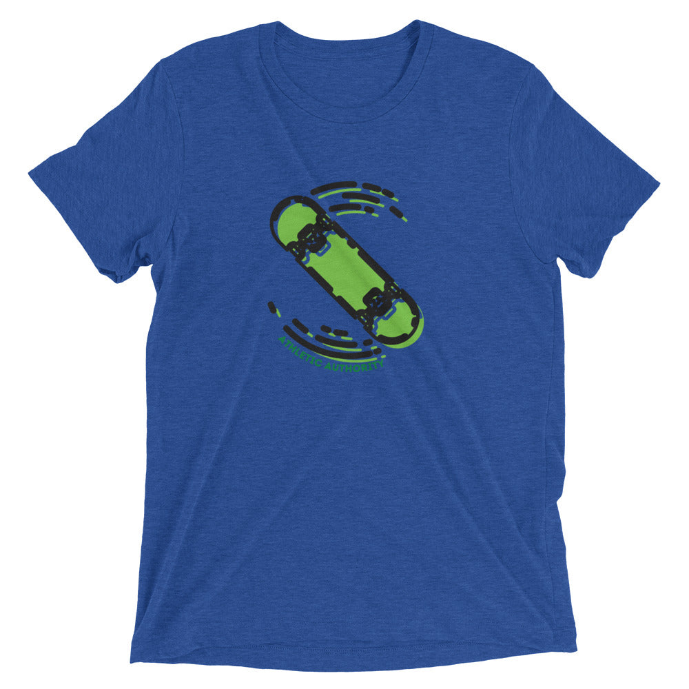 Athletic Authority "Skateboard Green" Unisex Tri-Blend Short sleeve t-shirt