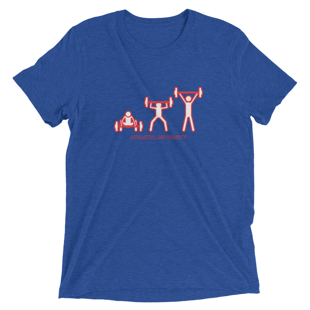 Athletic Authority "Clean & Jerk" Unisex Tri-Blend Short sleeve t-shirt