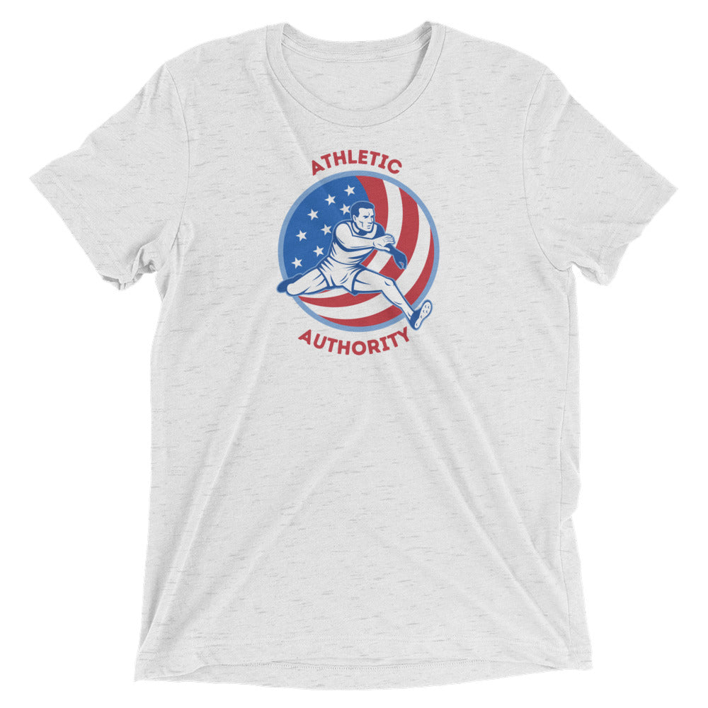 Athletic Authority  "Hurdle USA" Unisex Tri-Blend Short sleeve t-shirt