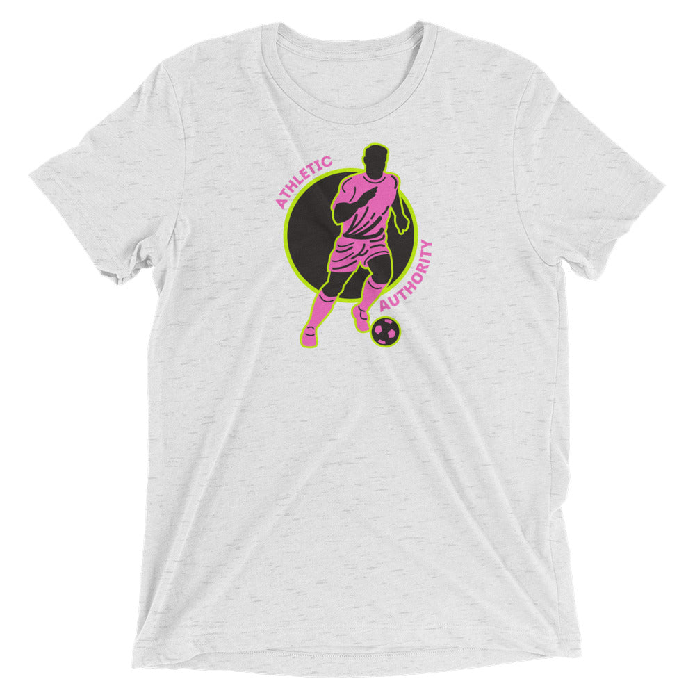 Athletic Authority " Soccer Pink" Unisex Tri-Blend Short sleeve t-shirt