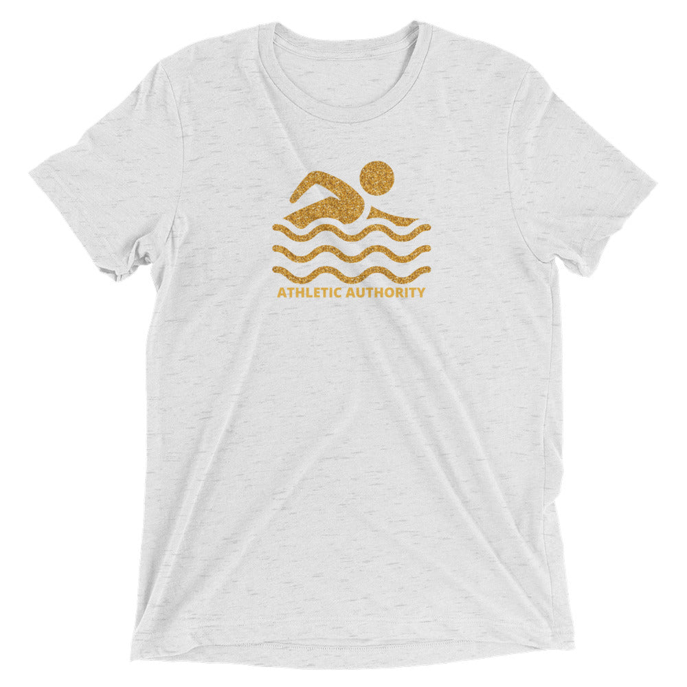 Athletic Authority "Swim Gold" Unisex Tri-Blend Short sleeve t-shirt