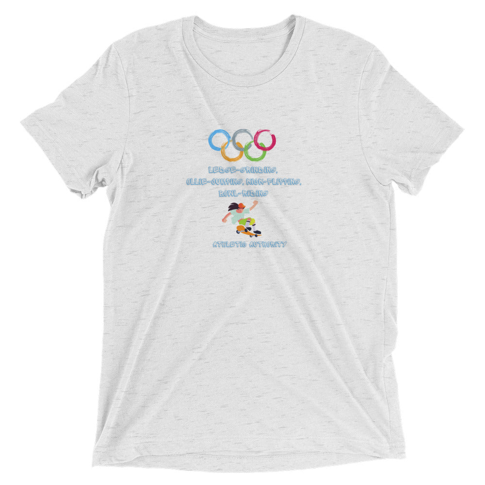 Athletic Authority "Skateboard Olympic" Unisex Tri-Blend Short sleeve t-shirt