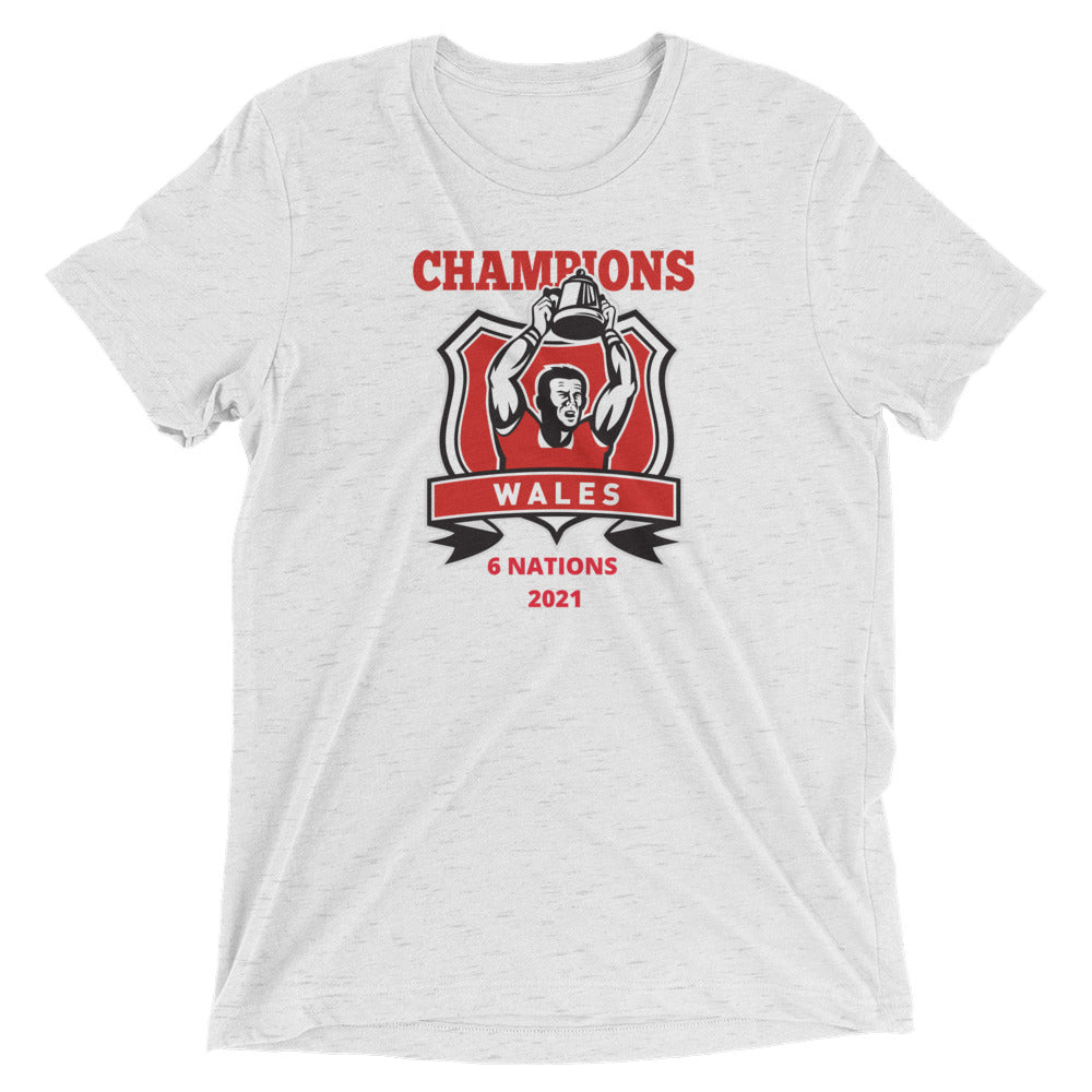 Athletic Authority "Rugby Wales Champions" Unisex Tri-Blend Short sleeve t-shirt