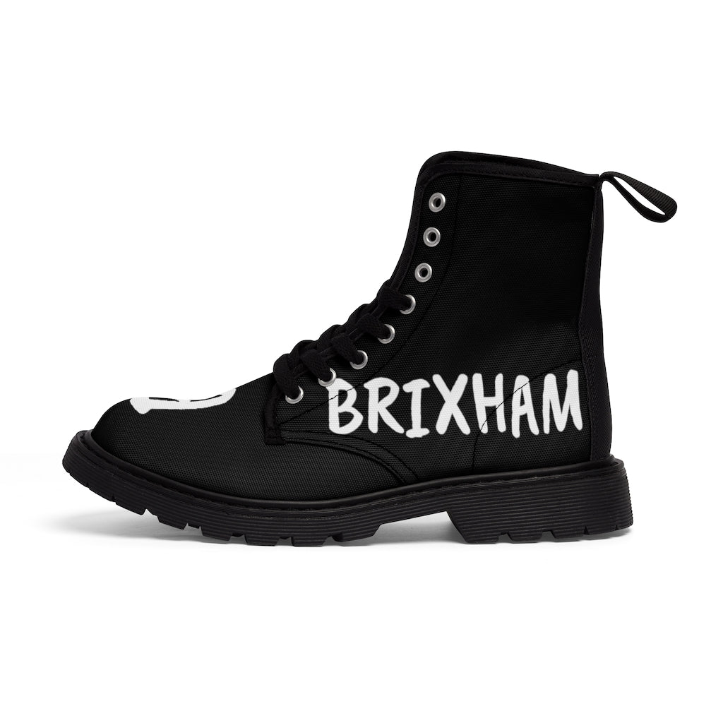 BRIXHAM BM Unisex Canvas Boots left outside view brixham