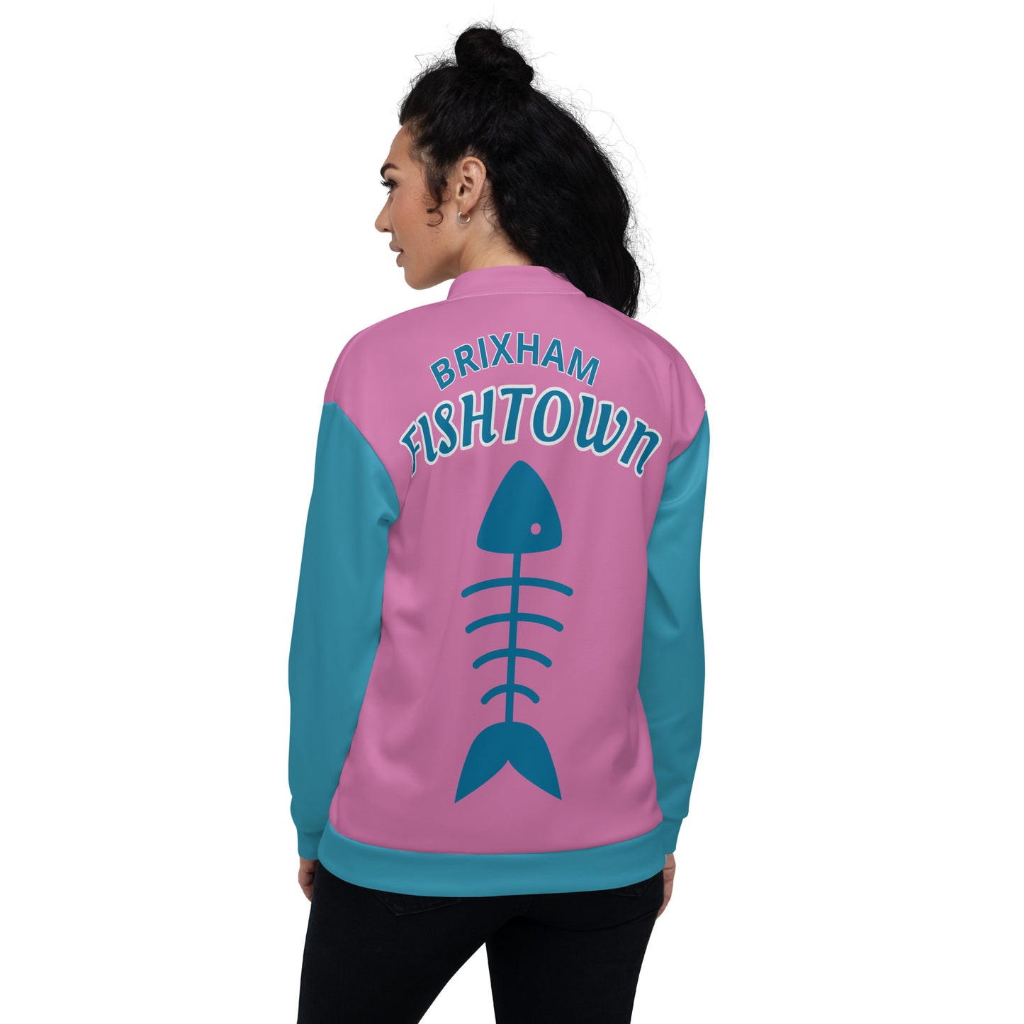 BRIXHAM BM Fishtown pink Unisex Bomber Jacket back