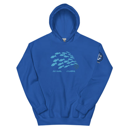 BRIXHAM BM Shoal Unisex Hoodie front blue