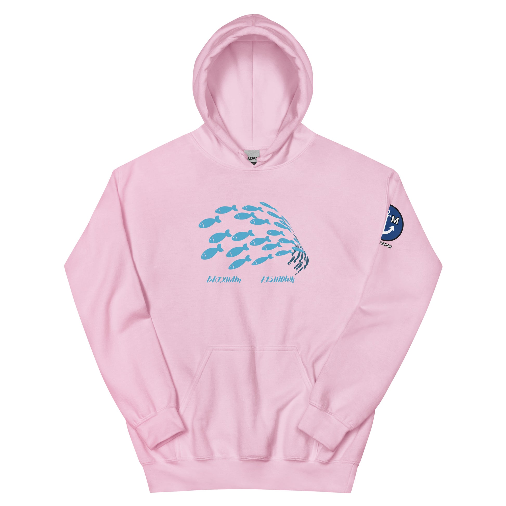 BRIXHAM BM Shoal Unisex Hoodie front pink