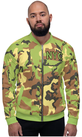 MYNY-Hub-NYC-Green-Camo-Bomber-Jacket-front