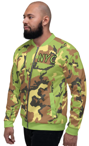 MYNY-Hub-NYC-Green-Camo-Bomber-Jacket-left-side